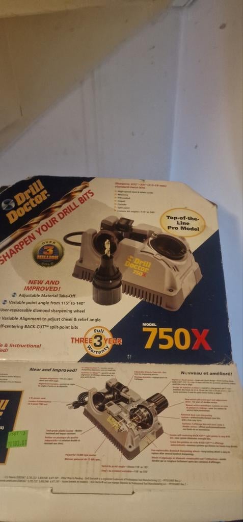Drill Doctor 750X Boor Slijpmachine zgn, Ophalen, Gebruikt, Minder dan 600 watt, Overige typen