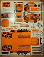 Vintage bouwplaat vrachtauto Kleyn trucks 1996 bouw je truck, Verzamelen, Ophalen of Verzenden, Zo goed als nieuw, Auto's