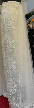 Witte Rok, vol met strass+pareltjes+steentjes, Ophalen of Verzenden, Nieuw, Wit, Trouwpak