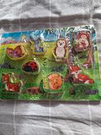 Houten dieren puzzel., Ophalen, Zo goed als nieuw, Van hout, Minder dan 10 stukjes