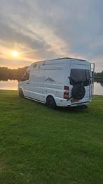 Stoere Camper Mercedes Sprinter, volledig zelfvrz, automaat, Caravans en Kamperen, Campers, Automaat, Buscamper of Camperbus, Buitenlamp