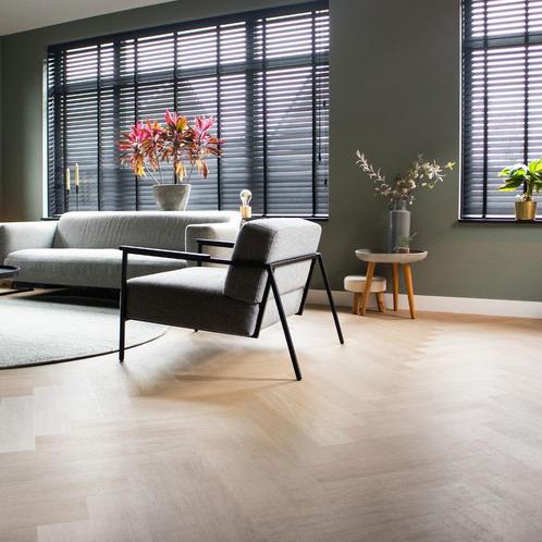 Vivafloors PVC lijmversie visgraat 7810 (45,55m² ), Huis en Inrichting, Stoffering | Vloerbedekking, Nieuw, Overige typen, Beige