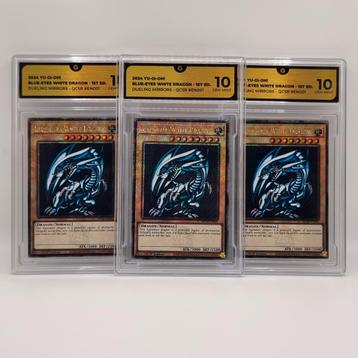 Yu-Gi-Oh 3x Blue-Eyes White Dragon 1st edition set GG 10  beschikbaar voor biedingen