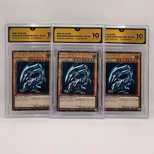 Yu-Gi-Oh 3x Blue-Eyes White Dragon 1st edition set GG 10, Hobby en Vrije tijd, Verzamelkaartspellen | Yu-gi-Oh!, Nieuw, Meerdere kaarten