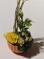 terra cotta ribbelbloempot met planten / poppenhuisminiatuur, Ophalen, Nieuw, Decoratie