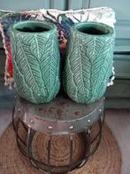 PTMD Vazen groen blad, Huis en Inrichting, Ophalen of Verzenden, Zo goed als nieuw, Groen, Minder dan 50 cm