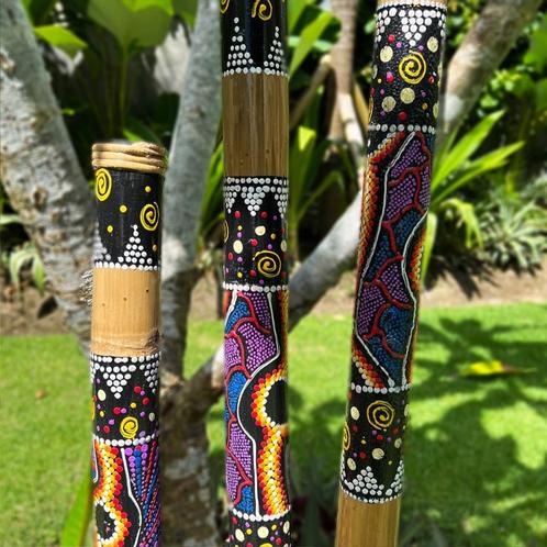 Bamboo Rainstick| Regenstick | Handgeschilderde Regen Stick, Muziek en Instrumenten, Instrumenten | Onderdelen, Nieuw, Overige instrumenten