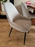 Zgan!!!! 6 licht grijs / grijze eetkamerstoelen, Huis en Inrichting, Ophalen, Zo goed als nieuw, Grijs, Vier