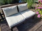 Ikea Applaro 2 zits bankje, incl Ikea Hallo kussens., Tuin en Terras, Tuinsets en Loungesets, Ophalen, Hout, Bank, 2 zitplaatsen