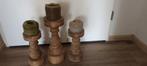 Houten kandelaars., Ophalen