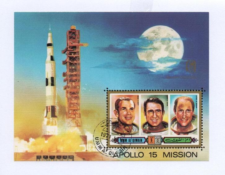 Space Apollo 15 Mission - Umm Al Qiwain - Gestempeld used, Postzegels en Munten, Postzegels | Thematische zegels, Gestempeld, Vliegtuigen