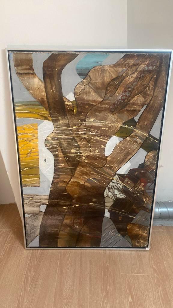 Olieverf Schilderij - Jaren 90 - 120x80cm, Antiek en Kunst, Kunst | Schilderijen | Modern, Ophalen