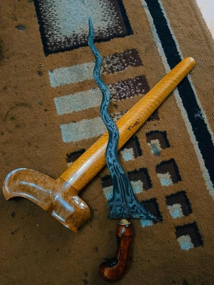 Antieke Keris Panimbal Pamor Ngulit Semangka Trembalo SVA20, Antiek en Kunst, Kunst | Niet-Westerse kunst, Verzenden