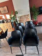 6 Goossens Eetkamerstoelen "Balt" zwart, Huis en Inrichting, Stoelen, Ophalen, Modern design, Gebruikt, Zwart