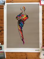 Snoecks kunstposter nr. 120 Cavalcanti jaren 80 vrouw grijs, Ophalen of Verzenden, Zo goed als nieuw, Foto of Poster