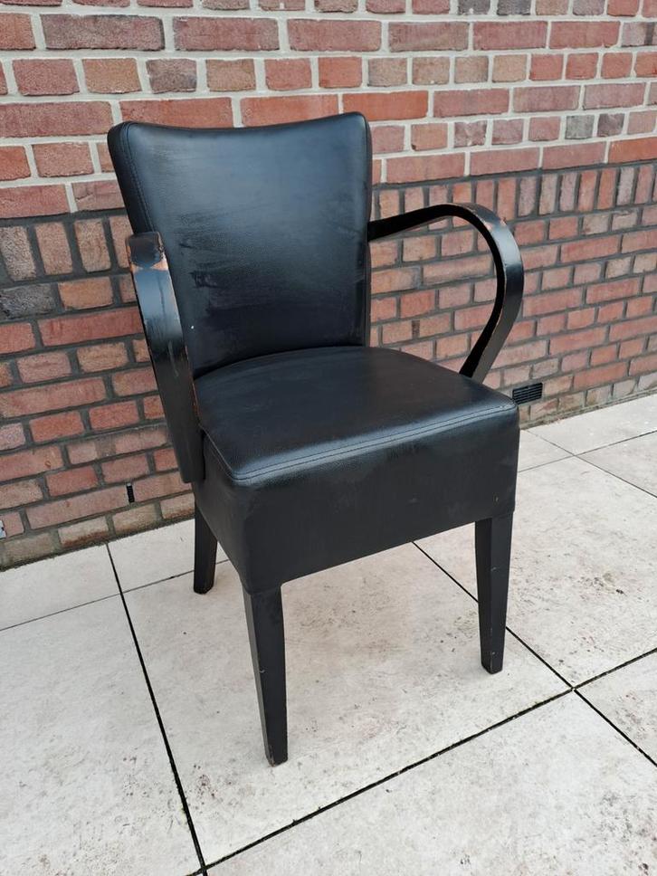 6 Eetkamerstoelen - Gratis Af te Halen, Huis en Inrichting, Stoelen, Gebruikt, Vijf, Zes of meer stoelen, Hout, Stof, Zwart, Ophalen