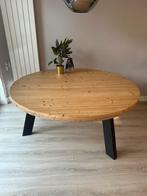 Grote ronde eettafel - 160 cm - 6 tot 8 personen, Huis en Inrichting, Ophalen, 150 tot 200 cm, Zo goed als nieuw, Vijf personen of meer