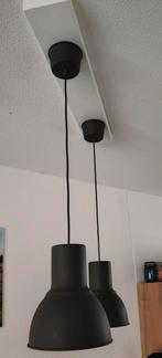 Twee hanglampen met koof, Huis en Inrichting, Ophalen, Zo goed als nieuw, Metaal, Minder dan 50 cm