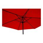 Parasol 3 meter met molen en 6 baleinen kleur rood, Tuin en Terras, Parasols, Ophalen of Verzenden, Nieuw, Stokparasol