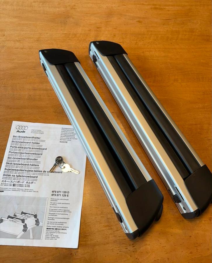 Originele Audi Ski- & Snowboardhouder afsluitbaar - gebruikt, Auto diversen, Bagagerekken, Zo goed als nieuw, Ophalen of Verzenden