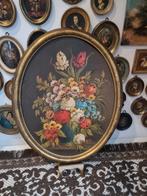 Oud olieverf olieverfschilderij stilleven bloemen F29, Antiek en Kunst, Curiosa en Brocante, Ophalen of Verzenden