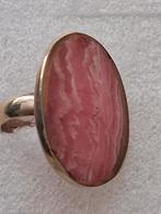 925/-- zilveren ring met Rhodochrosiet steen -- ringmaat  19, Verzenden, 19 tot 20, Nieuw, Roze