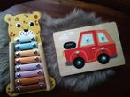 Houten xylofoon en houten puzzel van 6 stukjes. Als nieuw!!!, Ophalen, Zo goed als nieuw, Overige typen
