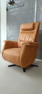 Relax fauteuil meubelzorg amper gebruikt Microleder Cognac., Onbekend, Ophalen of Verzenden, Zo goed als nieuw, Onbekend@onbekend.nl