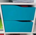 Ladeset * voor kallaxkast * turquoise * zgan, Huis en Inrichting, Minder dan 50 cm, 1 of 2 laden, Ophalen of Verzenden, Zo goed als nieuw
