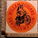 Vintage sticker Willem II cigars Sigaren crossmotor motor, Ophalen of Verzenden, Zo goed als nieuw