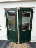 Kunststof dubbele deur met kozijn, Doe-het-zelf en Verbouw, Deuren en Horren, Ophalen, Kunststof, Gebruikt, 120 cm of meer