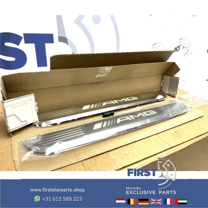 MERCEDES AMG LED INSTAP LIJSTEN SET DORPELLIJSTEN W176 W117, Auto-onderdelen, Carrosserie en Plaatwerk, Mercedes-Benz, Links, Gebruikt