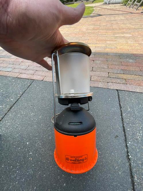 Gaslamp met elektronische ontsteking – Welding Art. 1004, Caravans en Kamperen, Zaklampen, Zo goed als nieuw, Batterij, Ophalen of Verzenden