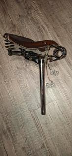 Oldtimer fiets zadel leder, Fietsen en Brommers, Fietsen | Oldtimers, 59 cm of meer, Ophalen of Verzenden