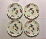 4 KPM Porseleinen Gebaksbordjes met Vogeldecor, Antiek en Kunst, Antiek | Servies compleet, Ophalen of Verzenden