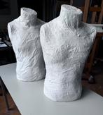 Gipsmache beklede (op paspop) mannentorso’s, Antiek en Kunst, Ophalen of Verzenden