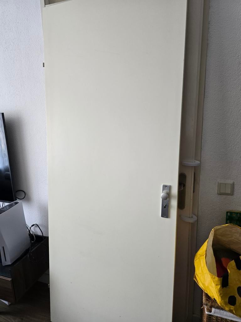 Binnen opdekdeur, Doe-het-zelf en Verbouw, Deuren en Horren, Ophalen, Binnendeur, 200 tot 215 cm