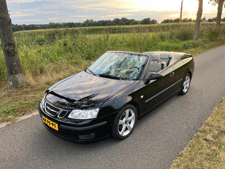 Saab 9-3 1.8 T Cabrio 2004 Zwart Vector, Auto's, Saab, Particulier, Saab 9-3, ABS, Airbags, Airconditioning, Boordcomputer, Centrale vergrendeling
