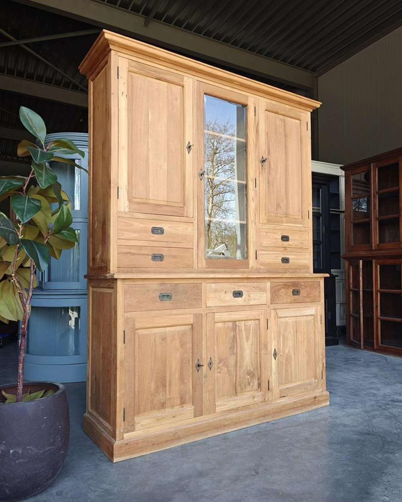 Bergruimte! Teakhouten buffetkast | Voorraadkast teak #6452, Huis en Inrichting, Kasten | Buffetkasten, Niet ingevuld, Gebruikt