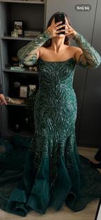 Emerald Groene Henna Jurk / Verlovingsjurk met Handwerk, Ophalen of Verzenden, Zo goed als nieuw, Groen, Galajurk