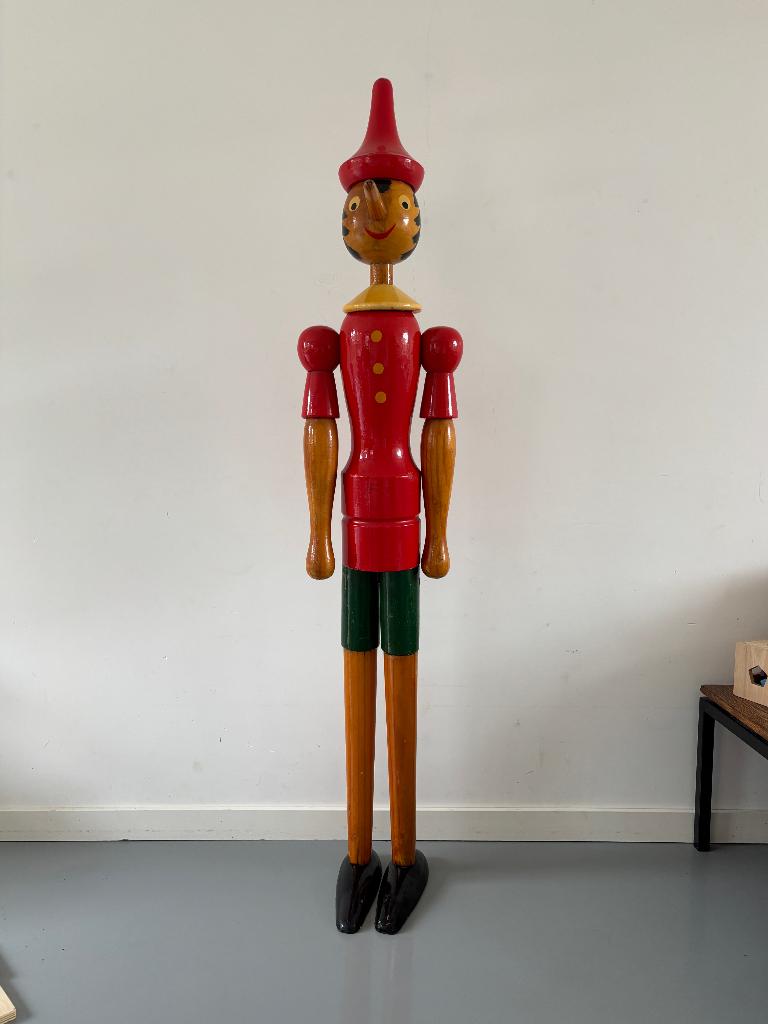Houten Pinokkio (1,5 meter), Antiek en Kunst, Antiek | Speelgoed, Ophalen