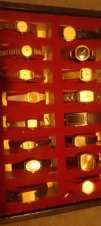 16 Dames horloges in juweliersbox, Ophalen of Verzenden, Staal, Seiko, 1960 of later
