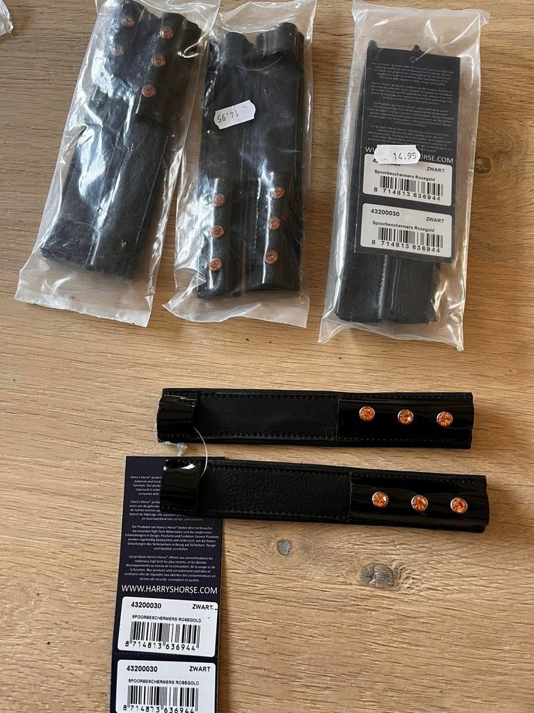 Sporenbeschermers  rose-gold of zwarte glitter, Ophalen of Verzenden, Nieuw, Dressuur