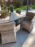 Rieten tuinstoelen, Ophalen, Gebruikt, Rotan, 6 zitplaatsen