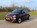 Fiat 500 1.2 C 2015 Rood PDC GLAZENDAK, Lederen bekleding, 4 cilinders, 840 kg, Leder en Stof