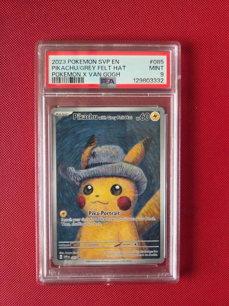 Pikachu van Gogh psa9, Ophalen of Verzenden, Zo goed als nieuw