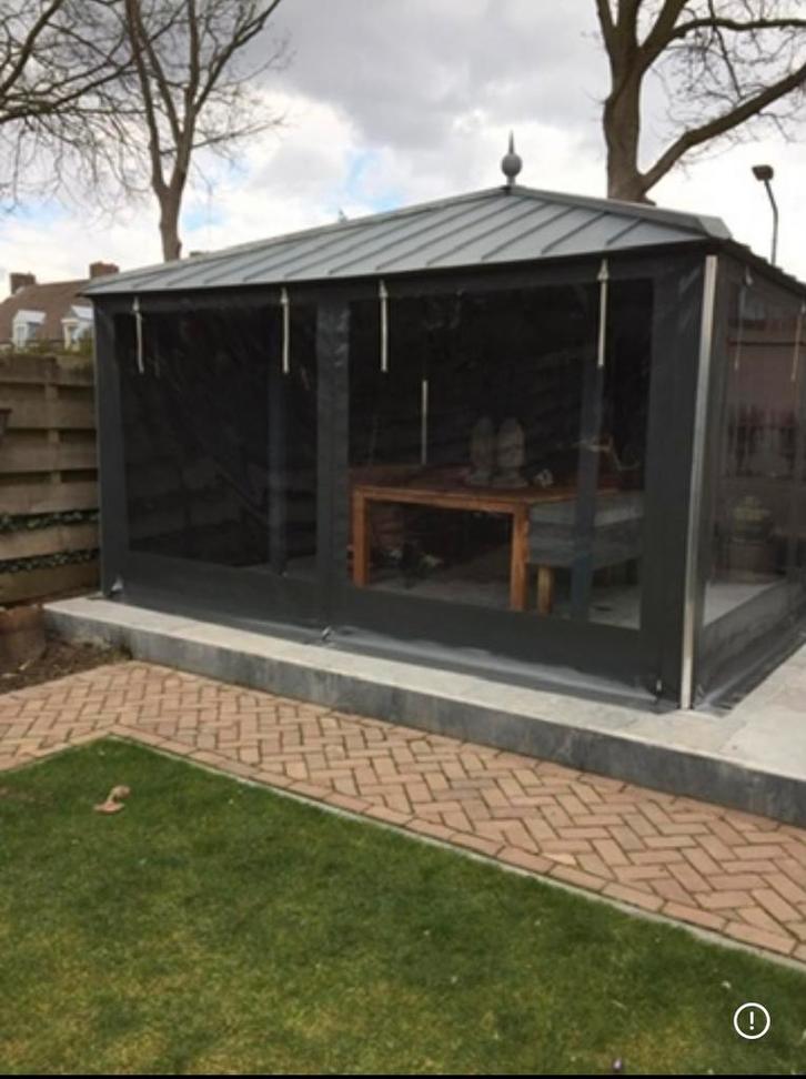 Prieel 400x 400 cm, Tuin en Terras, Overkappingen, Gebruikt, Tuinpaviljoen, Ophalen