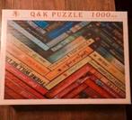 Nieuwe houten Q&K Puzzle 1000 stukjes - Boeken thema, Ophalen of Verzenden, 500 t/m 1500 stukjes, Nieuw, Legpuzzel