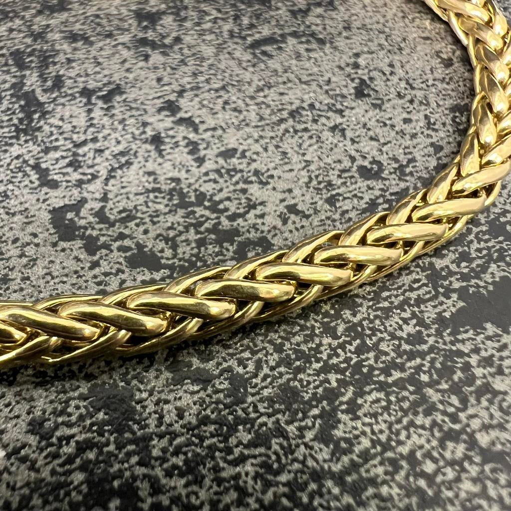 Gouden armband 14 karaat vossenstaart schakel, Ophalen of Verzenden, Nieuw, Goud