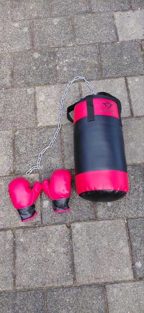 Kinder boksbal met handschoenen, Ophalen, Gebruikt